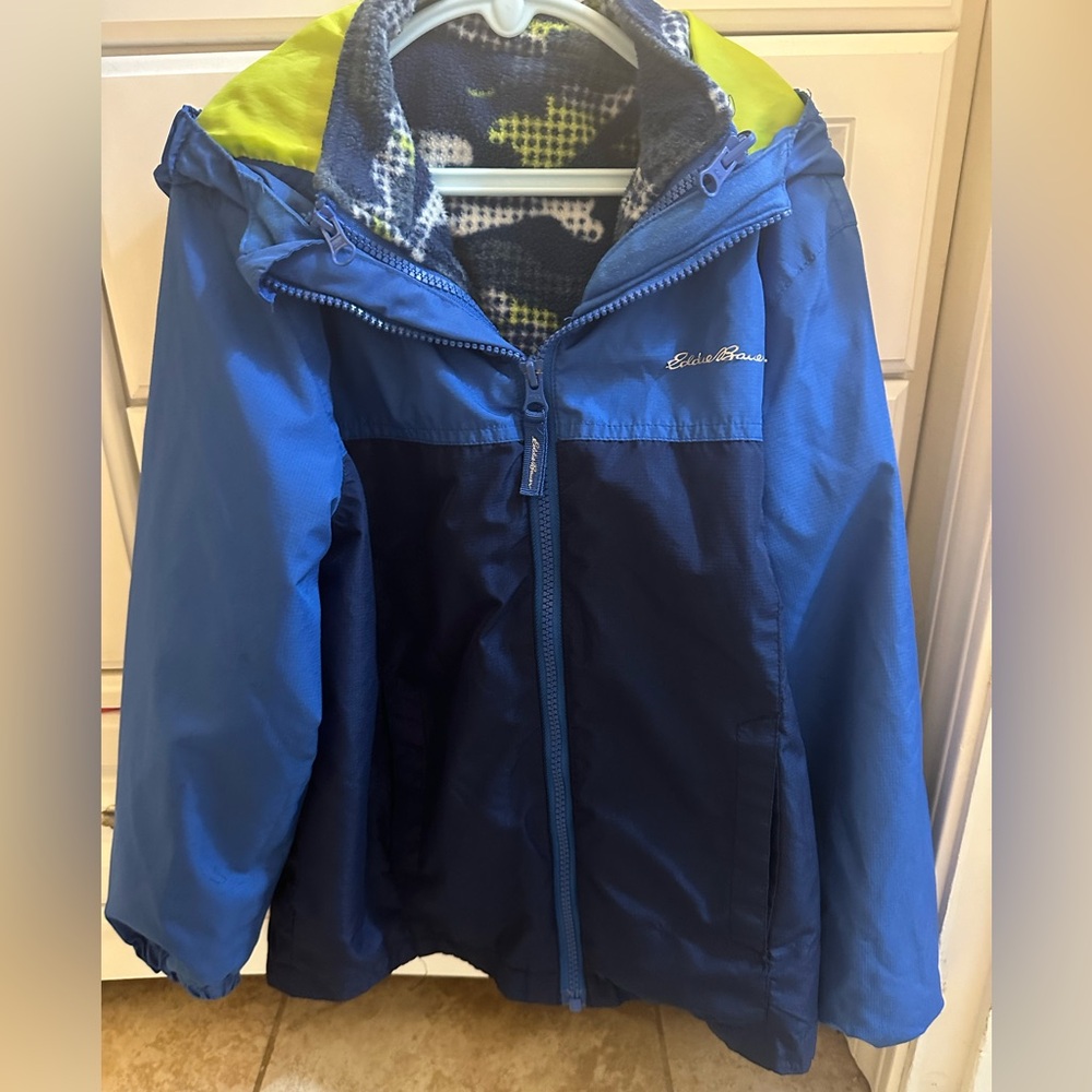 Eddie Bauer Winter Jacket with Inner Fleece Boys Size 7/8 - Picture 1 of 7